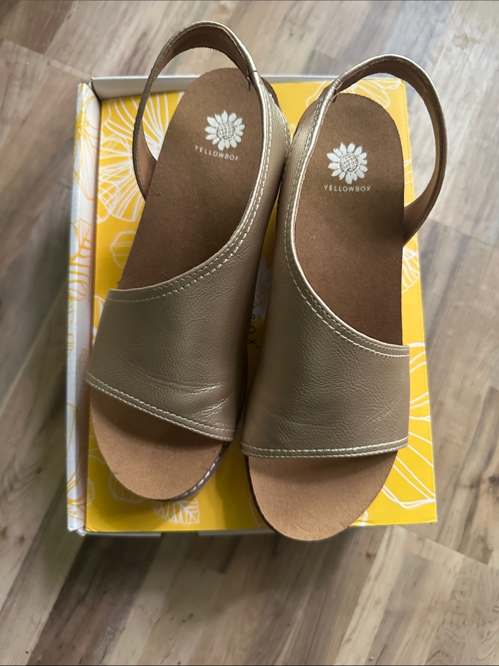 Yellow Box Womens Gold Sandals